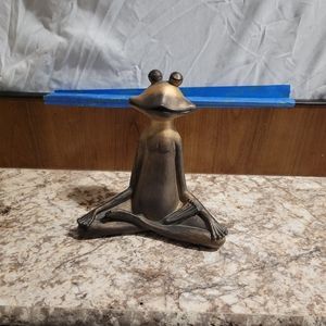 Gold yoga frog